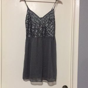 Silver sequins dress